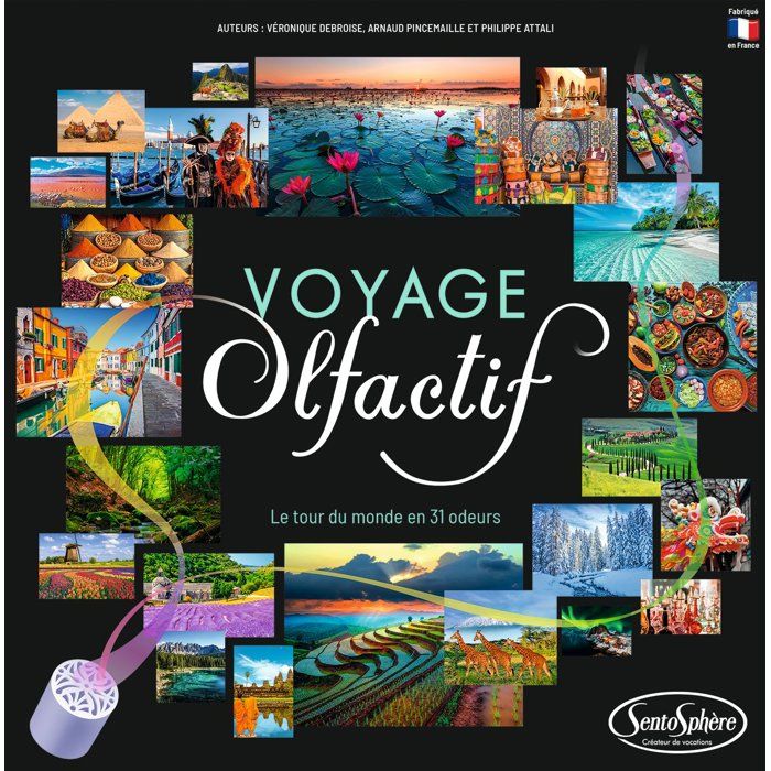 Jeu de société - SENTOSPHERE - Voyage Olfactif - Faire le tour du monde en 31 odeurs - Des 8 ans