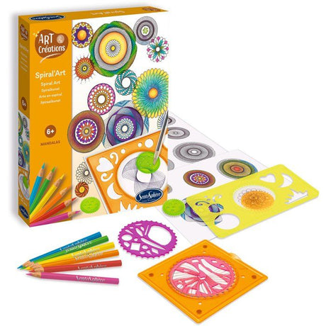 Réaliser Ellipses et Rosase multicolores - SENTOSPHERE - Art & Créations Spiral'Art - 6 roues fournies - Des 6 ans