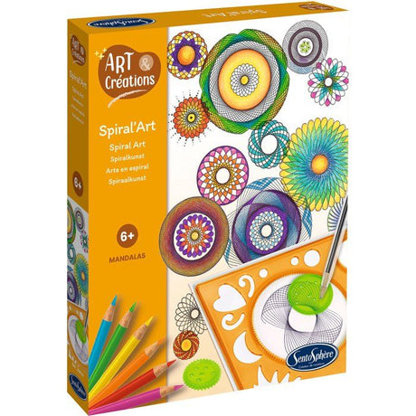 Réaliser Ellipses et Rosase multicolores - SENTOSPHERE - Art & Créations Spiral'Art - 6 roues fournies - Des 6 ans