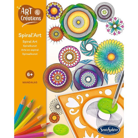 Réaliser Ellipses et Rosase multicolores - SENTOSPHERE - Art & Créations Spiral'Art - 6 roues fournies - Des 6 ans