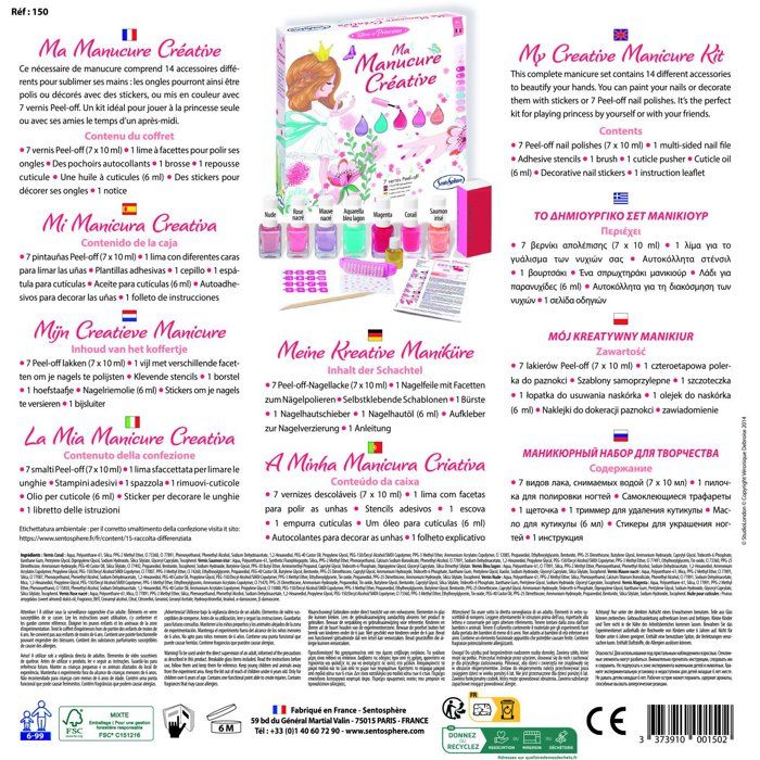 Ma manucure créative - SENTOSPHERE - Reve de Princesse - 7 couleurs de manucure - Des 6 ans