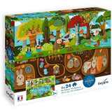 2 Puzzles - SENTOSPHERE - 24 pieces - La Vie Dessus / Vi Dessous - Observation - Mémoire - Logique - Des 3 ans