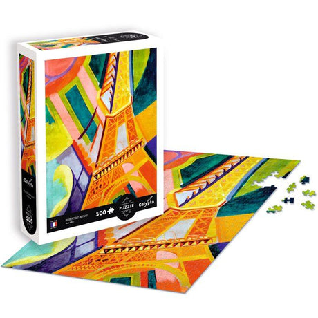 Puzzle - SENTOSPHERE - Calypto - 500 pieces - Tour Eiffel - Robest Delauney - Toucher soyeux - Des 8 ans