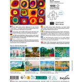 Puzzle - SENTOSPHERE - Calypto - 1000 pieces - Carrés et Cercles Concentriques - Vassily Kandisnky - Toucher Soyeux - Des 9 ans