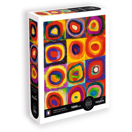 Puzzle - SENTOSPHERE - Calypto - 1000 pieces - Carrés et Cercles Concentriques - Vassily Kandisnky - Toucher Soyeux - Des 9 ans