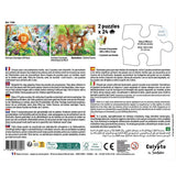 2 Puzzles - SENTOSPHERE - 24 pieces - Animaux Sauvages - Observation - Mémoire - Logique - Des 3 ans