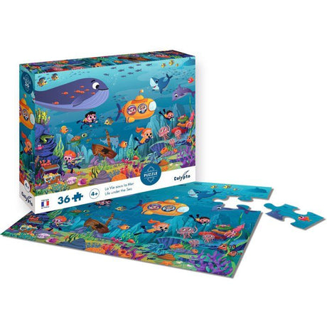 Puzzle - SENTOSPHERE - 36 pieces - La vie sous la mer - Toucher Soyeux - Impression 7 couleurs - Des 4 ans