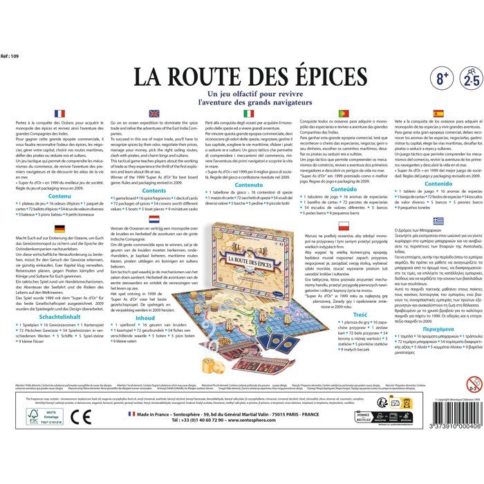 Jeu de société - SENTOSPHERE - La route des épices - A la conquete de nouveau territoire - Des 7 ans