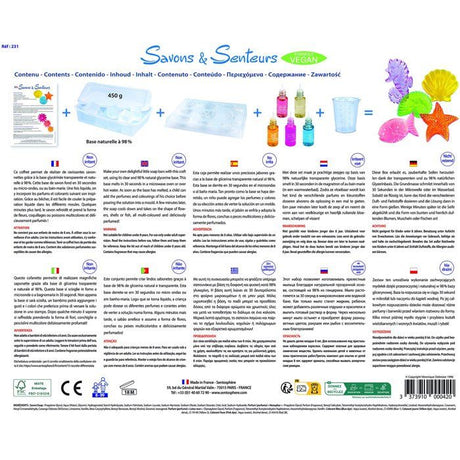 Kit Cosmétique - SENTOSPHERE - Savons et Senteurs - Mouler des savons - Base Glycérine - Parfums et Colorants - Des 8 ans