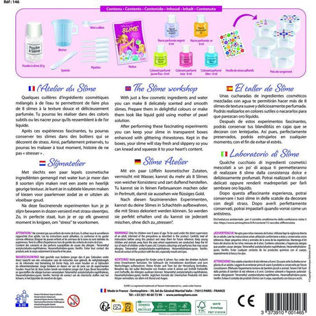 Kit loisir Créatif - SENTOSPHERE - L'atelier du Slime - Gomme D'origine Natuelle - Colorants Cosmétiques - Des 8 ans