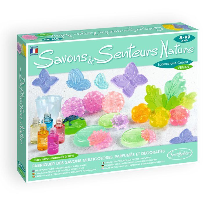 Création de savons mutlicolores - SENTOSPHERE - Savons et Senteurs!Nature - Theme Nature - Des 8 ans