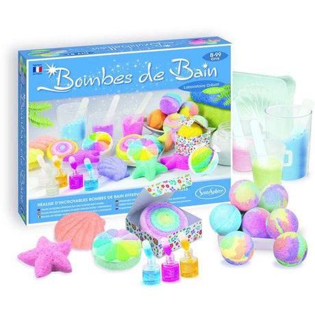 Bombes de Bain - SENTOSPHERE - Fabrique tes propres bombes ou galet effervescents - Différentes formes - Des 8 ans