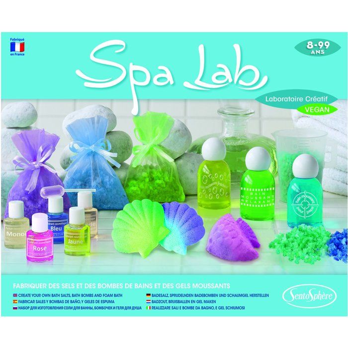 Création de cosmétique - SENTOSPHERE - Spa Lab - Pour une ambiance relaxante - Ingrédients végan - Mini laboratoire - Des 8 ans