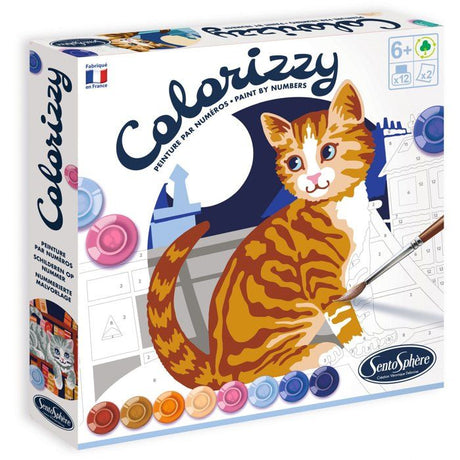 Peinture Acrylique - SENTOSPHERE - Colorizzy - Chats - Peinture a numéro pour jeunes artistes - Des 8 ans