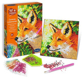 Création a base de mini strass - SENTOSPHERE - Art & Créations - Canevas a Diamanter - Renard - Des 8 ans