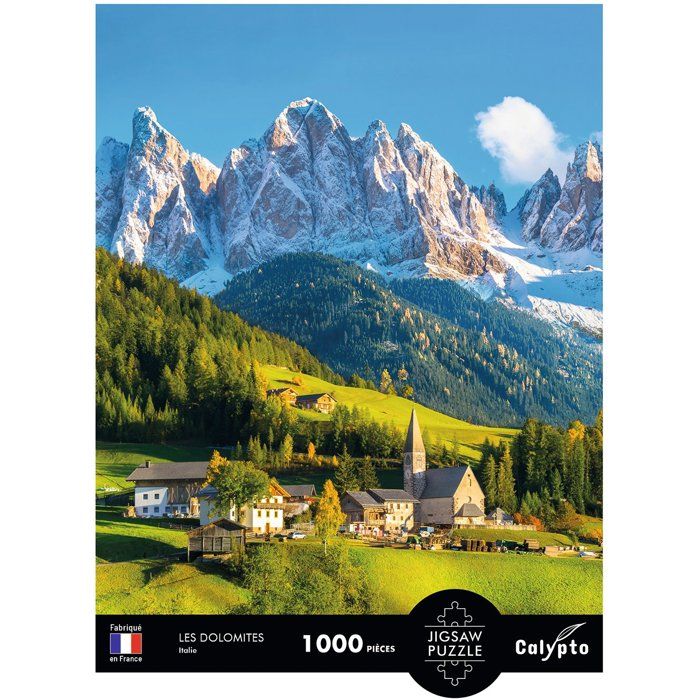 Puzzle - SENTOSPHERE - Calypto - 1000 pieces - Les Dolomites - Italie - Toucher soyeux - Des 9 ans