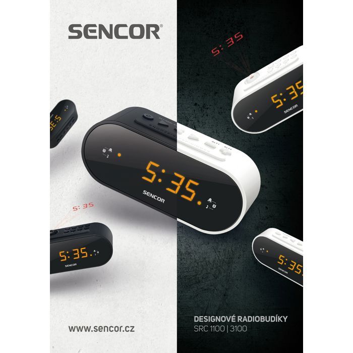 Radio réveil a projection - Sencor - SRC 3100 W