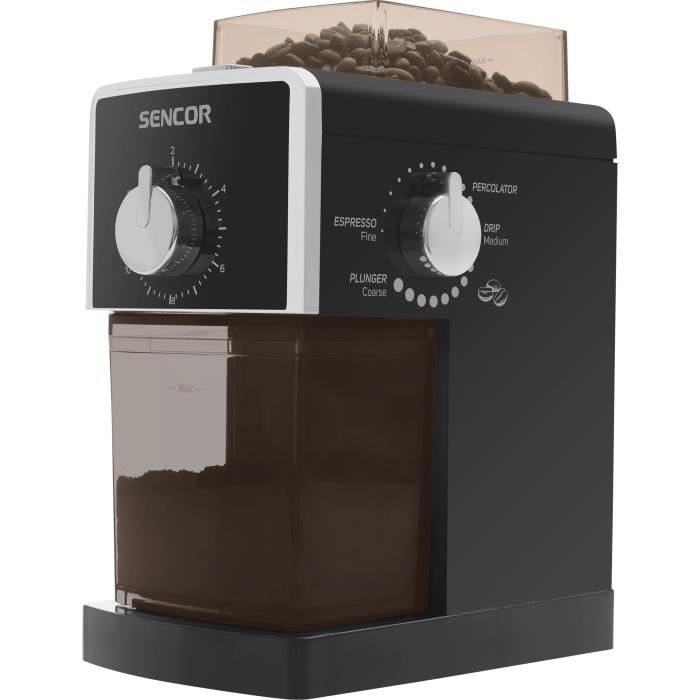 Moulin a café électrique - SENCOR - SCG 5050 BK - 110 W - 180 g de grains - Noir