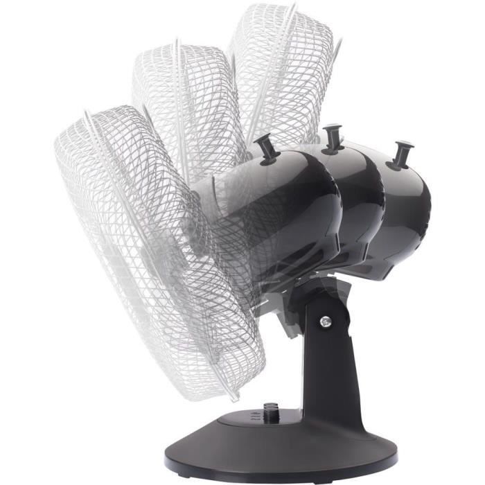 Ventilateur de bureau - Sencor - SFE 2311BK - 2 vitesses - Oscillation 90° - Silencieux 51 dB