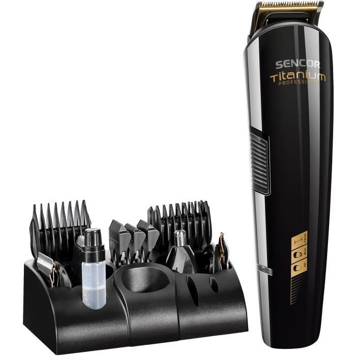 Tondeuse a cheveux professionnelle - SENCOR - SHP 8305BK - 12 accessoires - Noir