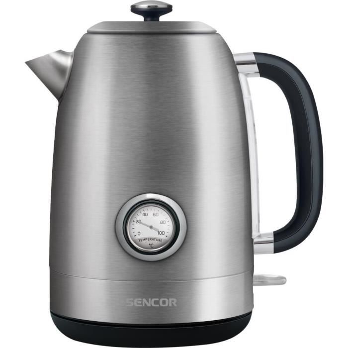 Bouilloire - SENCOR - SWK1799SS - 1,7L - 2200W - Inox avec thermometre a aiguille