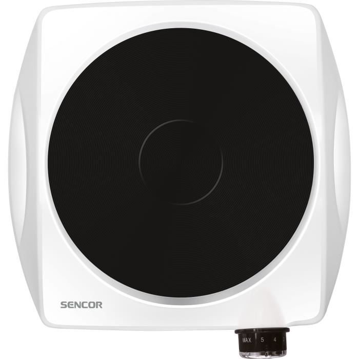 Plaque de cuisson Èlectrique - SENCOR - SCP 1503WH-EUE4 - 1500 W - 1 foyer - Blanc