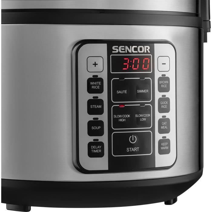 Cuiseur a riz multifonctionnel - SENCOR - SRM 3151BK - 700 W - 1,5 L - Acier inoxydable