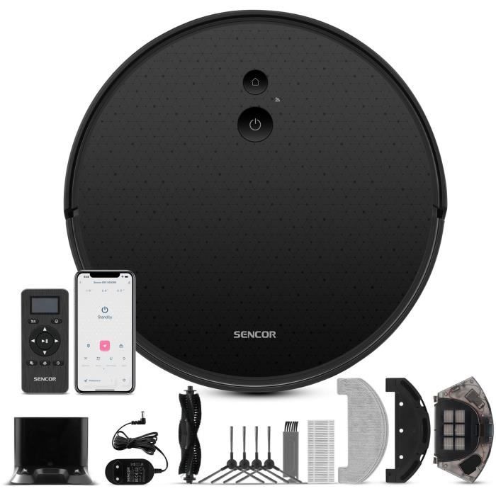 Aspirateur Robot Laveur - SENCOR - SRV 6450BK - 3000 Pa - 140 min - 60 dB - Noir