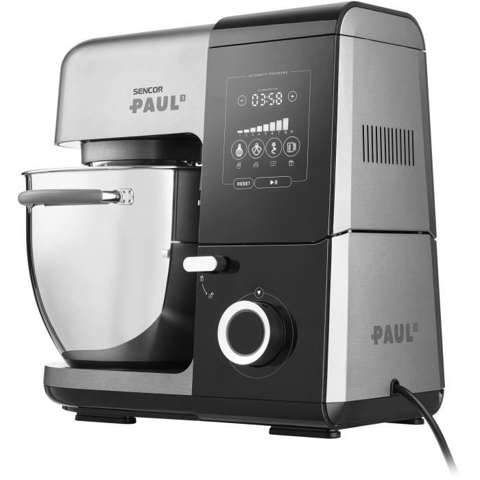 Robot pâtissier multifonction - SENCOR - STM 8970 PAUL 3 - 1800 W - Noir / Acier
