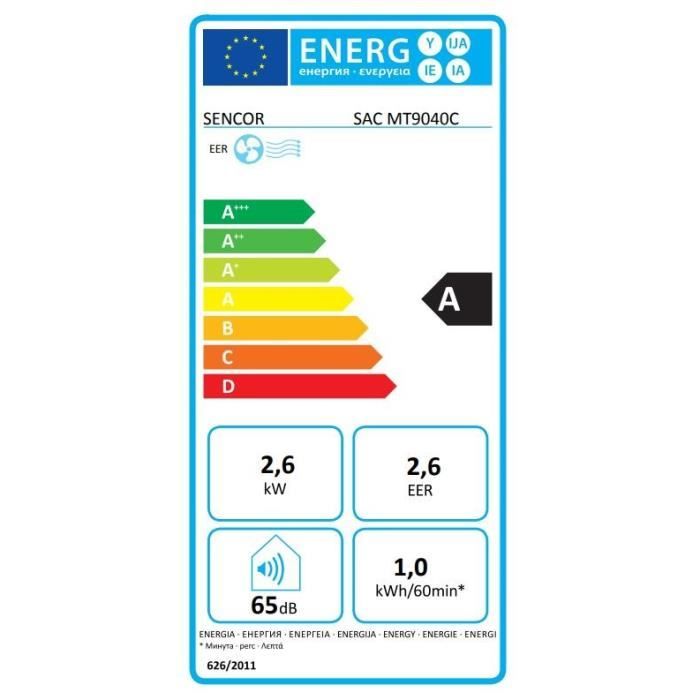 Climatiseur mobile - Sencor - SAC MT9040C