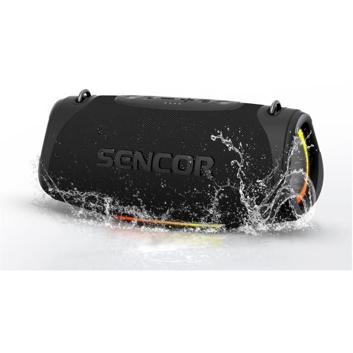 Enceinte Bluetooth étanche - SENCOR - RESONEX MAXI - 100 W - 4 haut-parleurs - IPX7 - Noir