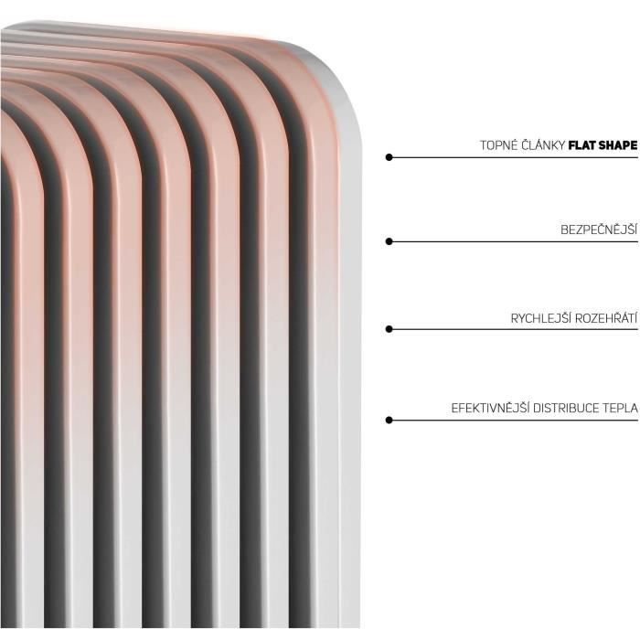 Radiateur électrique bain d'huile - SENCOR - SOH 3411WH - 2300 W - 2 boutons - Blanc