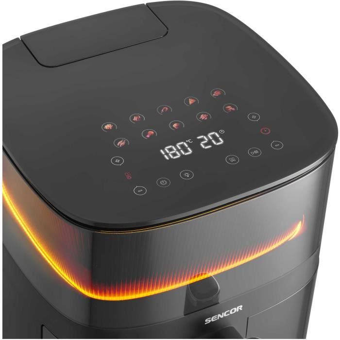 Friteuse a air chaud - SENCOR - SFR 5050BK - Capacité 5 L - 10 programmes de cuisson - 1500 W - Noir