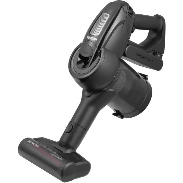 Aspirateur balai 3-en-1 - SENCOR - SVC 8726BK - 400 W - 50 min - 0,5 L - Noir