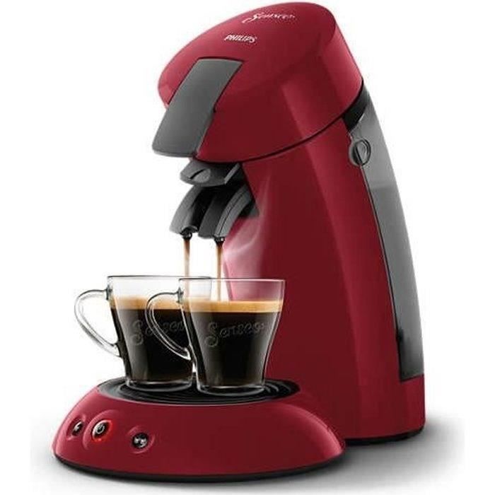 Machine a café dosette - PHILIPS - SENSEO ORIGINAL HD6553/81 - Booster d'arômes - Crema plus - Rouge