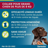 SERESTO  Chien Collier Anti-Puces et Anti-Tiques +8kg 2 unités