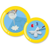 SES Creative - Kit Moulage Plâtre Papillons - 6 Couleurs de Peinture + Pinceau + Paillettes - Activité Créative Enfants 5+