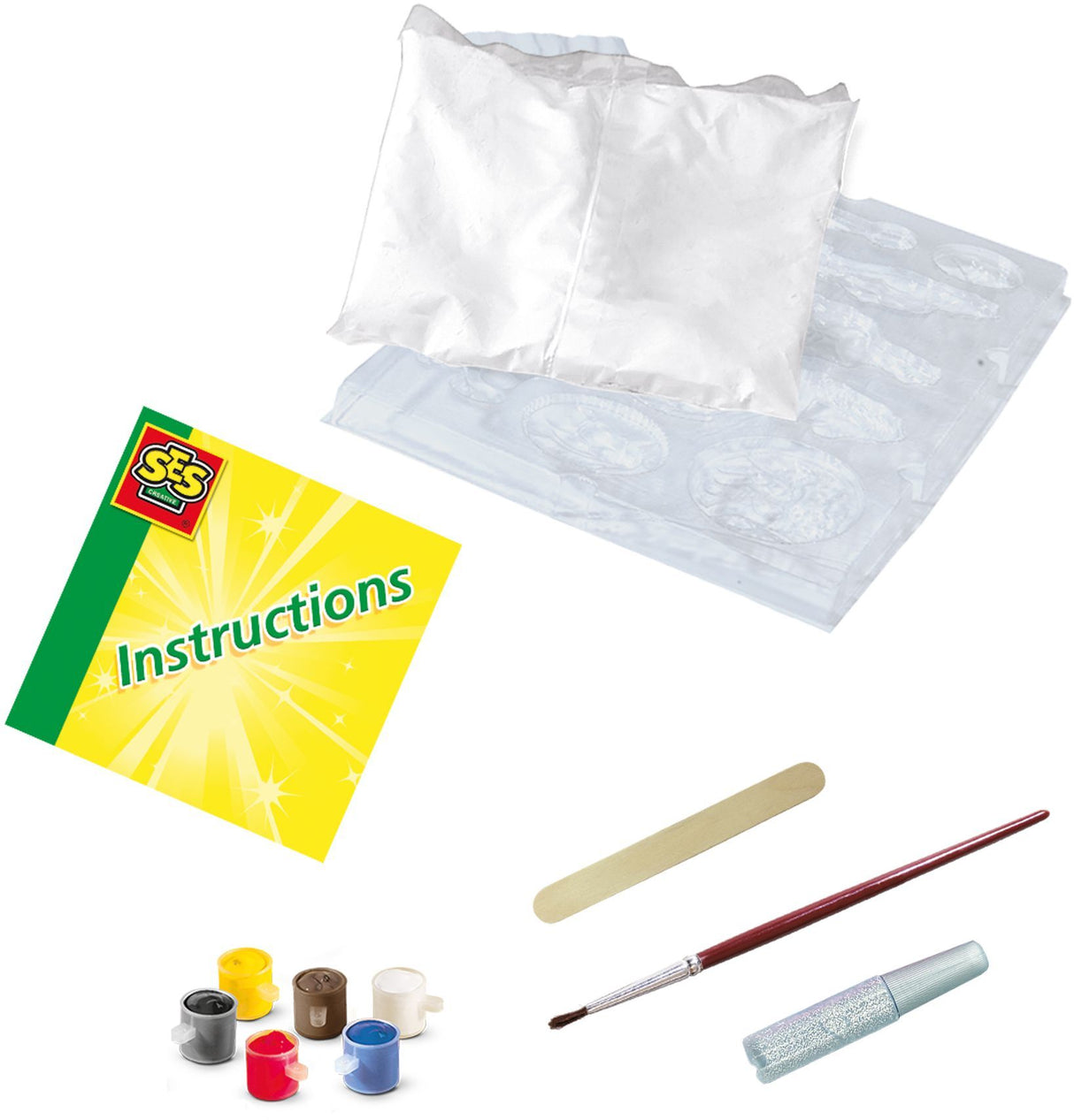 Moulage et peinture - SES CREATIVE - Hobby Pink - Cheveaux fantaisier - Mouler et peindre 12 - Age : 5+