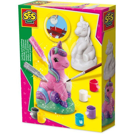 Moulage et peinture - SES CREATIVE - Hobby Pink - Licorne - Kit Créatif Enfant 3D - Crée 3 Licornes Magiques - Age : 5+