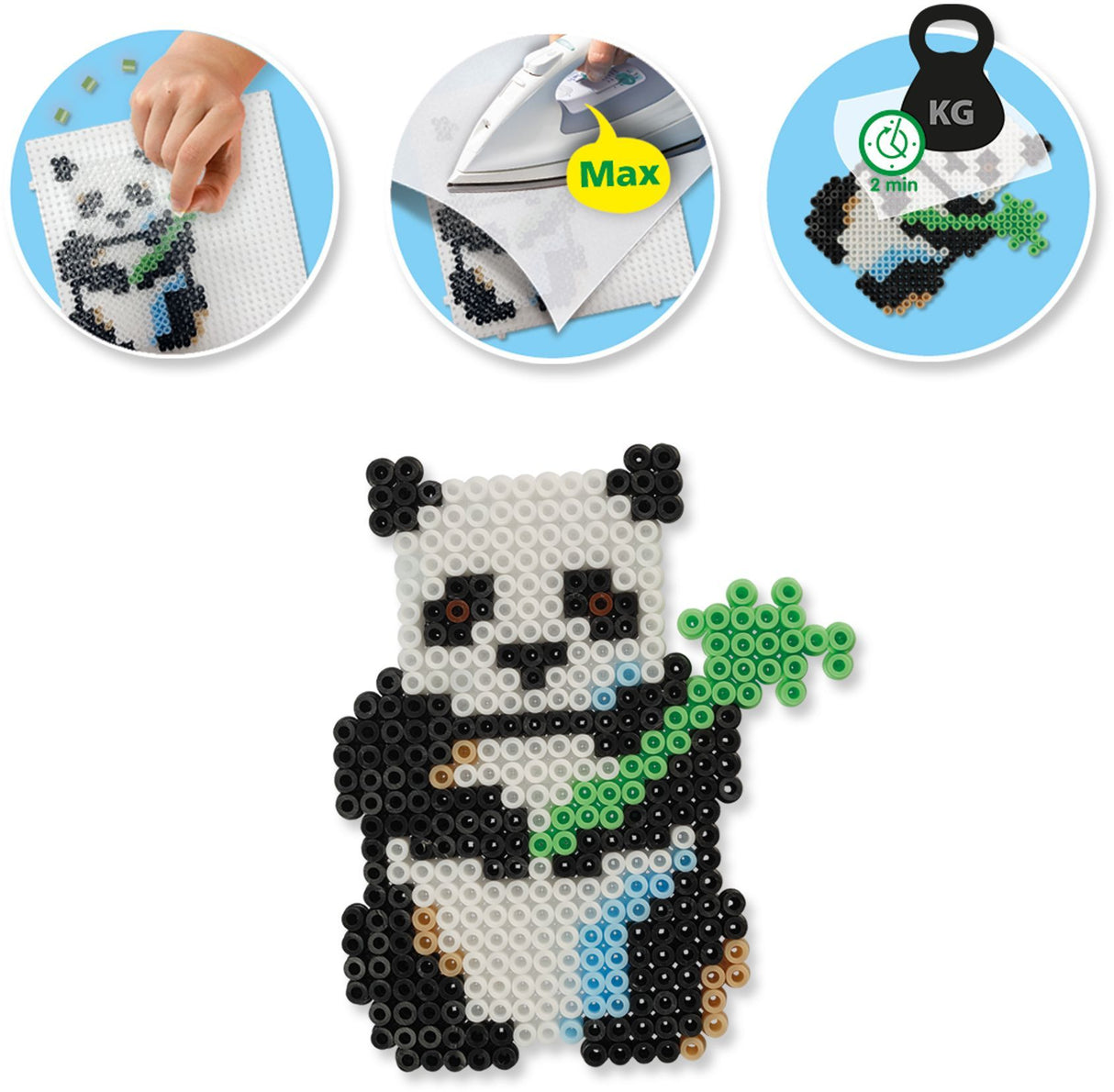 Perles a repasser - SES CREATIVE - Animaux du monde - Beedz - Kit créatif enfant - Activité éducative géographie - Age : 5+