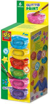 Gouache a paillettes (6x45ml) - SES CREATIVE - Colouring and painting - Activité manuelle - Idée cadeau - Age : 3+