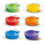 Peinture au doigt 6 couleurs x 45ml - SES CREATIVE - Intensité des couleurs et facilité de lavage.