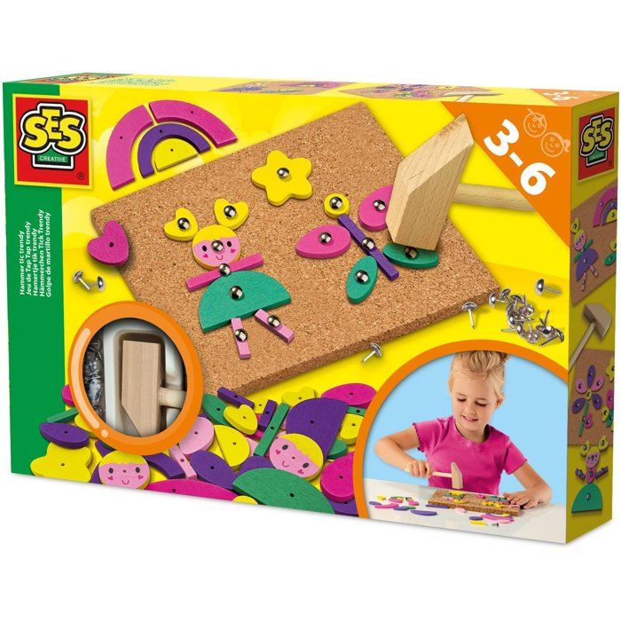 Jeu de Tap Tap trendy - SES CREATIVE - Hobby 3 - 6 - Motricité Fine - Coordination Visuelle - Age : 3+