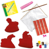 Moulage et peinture - SES CREATIVE - Hobby Pink - 3 chevaux - 3 figurines a créer avec plâtre - Peinture et paillettes - Age : 5+
