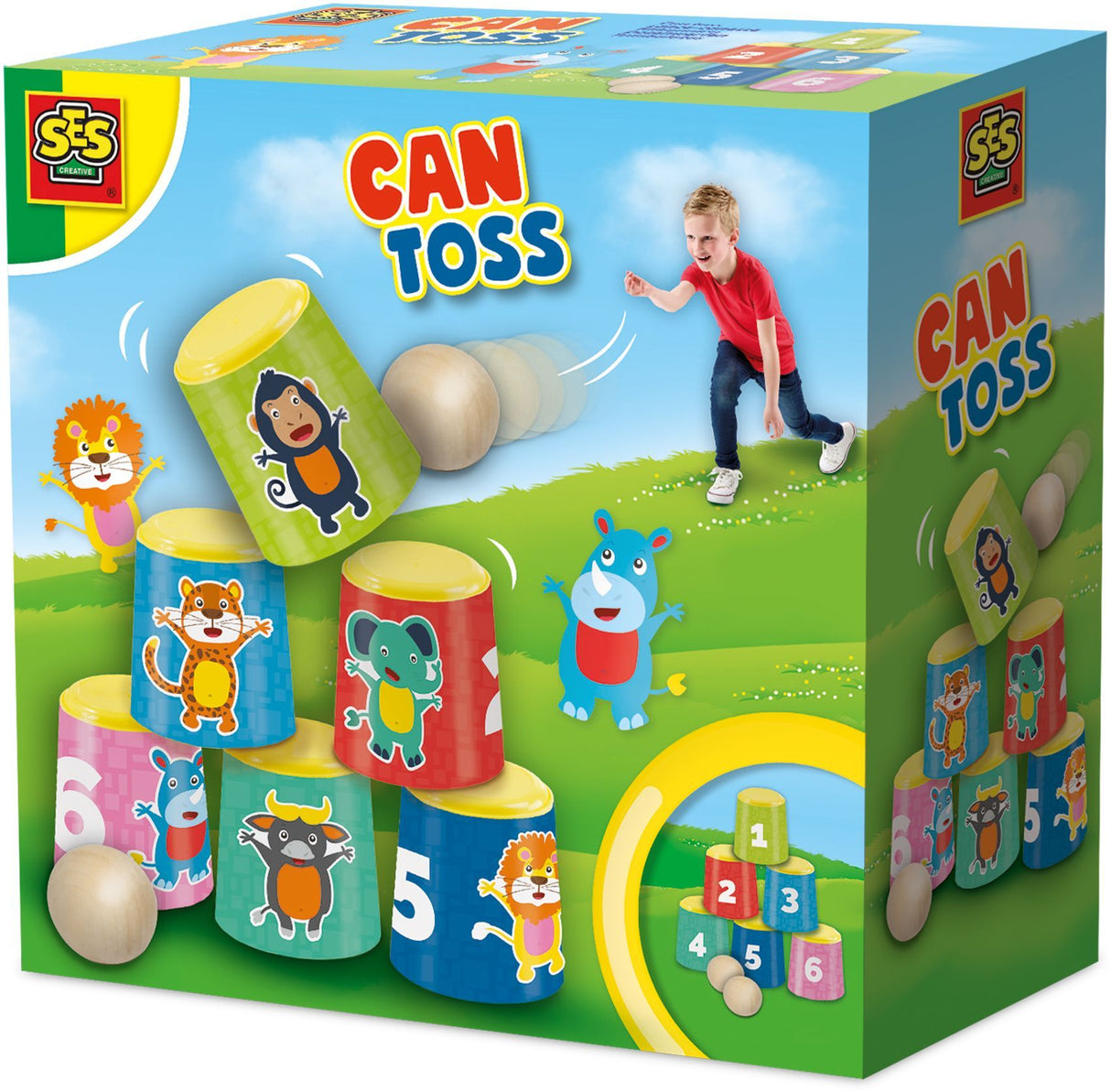 Lance-canette - SES CREATIVE - Outdoor - Coordination - Jeu de précision plein air - Motricité - Age : 3+