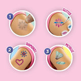 Tatouages glamour 3 en 1 - SES CREATIVE - Hobby Pink - Activité manuelle créative - Idée cadeau filles - Age : 5+