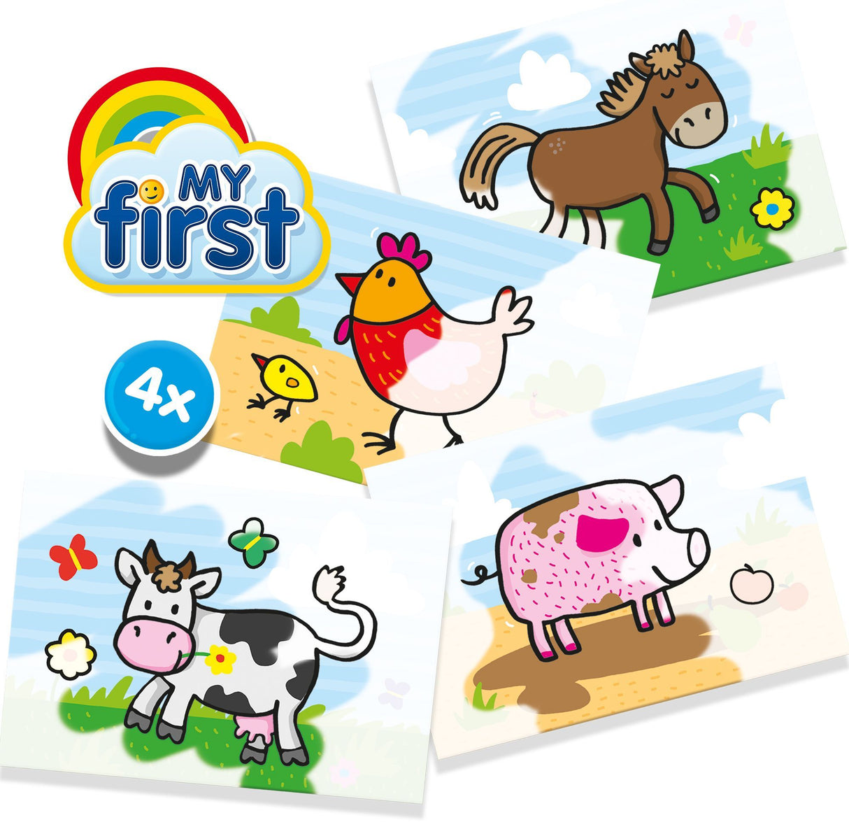 Peinture au doigt - SES CREATIVE - My first - Hobby 1 - 4 couleurs - Kit créatif - Activité éducative - Age : 1+