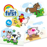 Peinture au doigt - SES CREATIVE - My first - Hobby 1 - 4 couleurs - Kit créatif - Activité éducative - Age : 1+