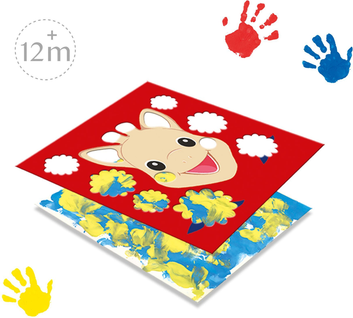 Kit de peinture au doigt - SES CREATIVE - Hobby 1 - 4 - Sophie la girafe - Développement créatif - Peinture lavable - Age : 1+