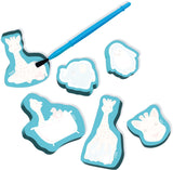 SES Creative - Hobby 1 - 4 - Sophie la girafe - Crayons de couleur pour le bain et formes - Peinture bebe - 6 chiffres - 1+